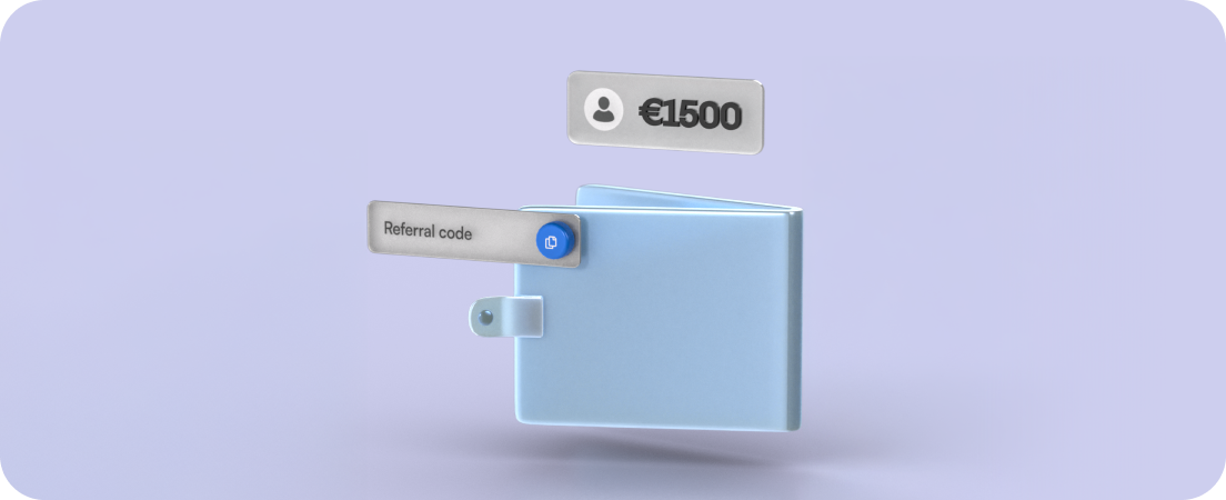 Win up to 1500 euros in crypto with your referrals!